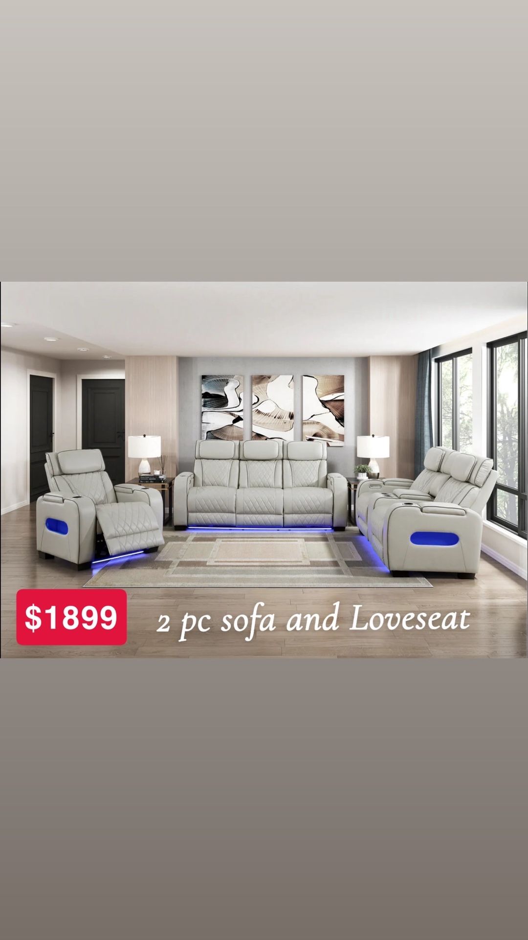 2 Pc Sofa And Loveseat 