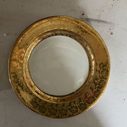6-  7"  18K Gold Rimmed Dessert Plates