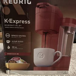 Keurig K-Express Essentials Red Single-Serve K-Cup Pod Coffee Maker