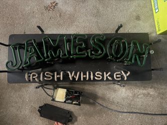 Neon Jameson sign