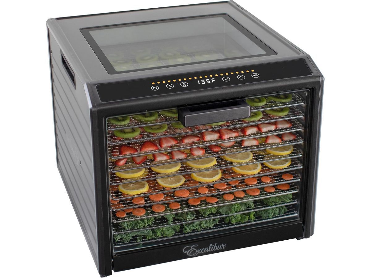 NEW! EXCALIBUR Black 10-Tray Dehydrator Model #DH10SSSS13