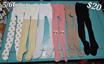 Girls Size 5/6T Tights Bundle – 5 Pairs