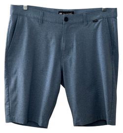Travis Mathew Men’s Blue Micro-Stripe Performance Golf Shorts Size 36