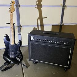 Fender MIM Strat (Brand New) W/ Kustom Lead III Amp (Vintage) 