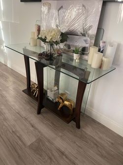 Glass table set
