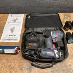 Bosch 12v Drill/Driver + LED Light w/ 4 Batteries