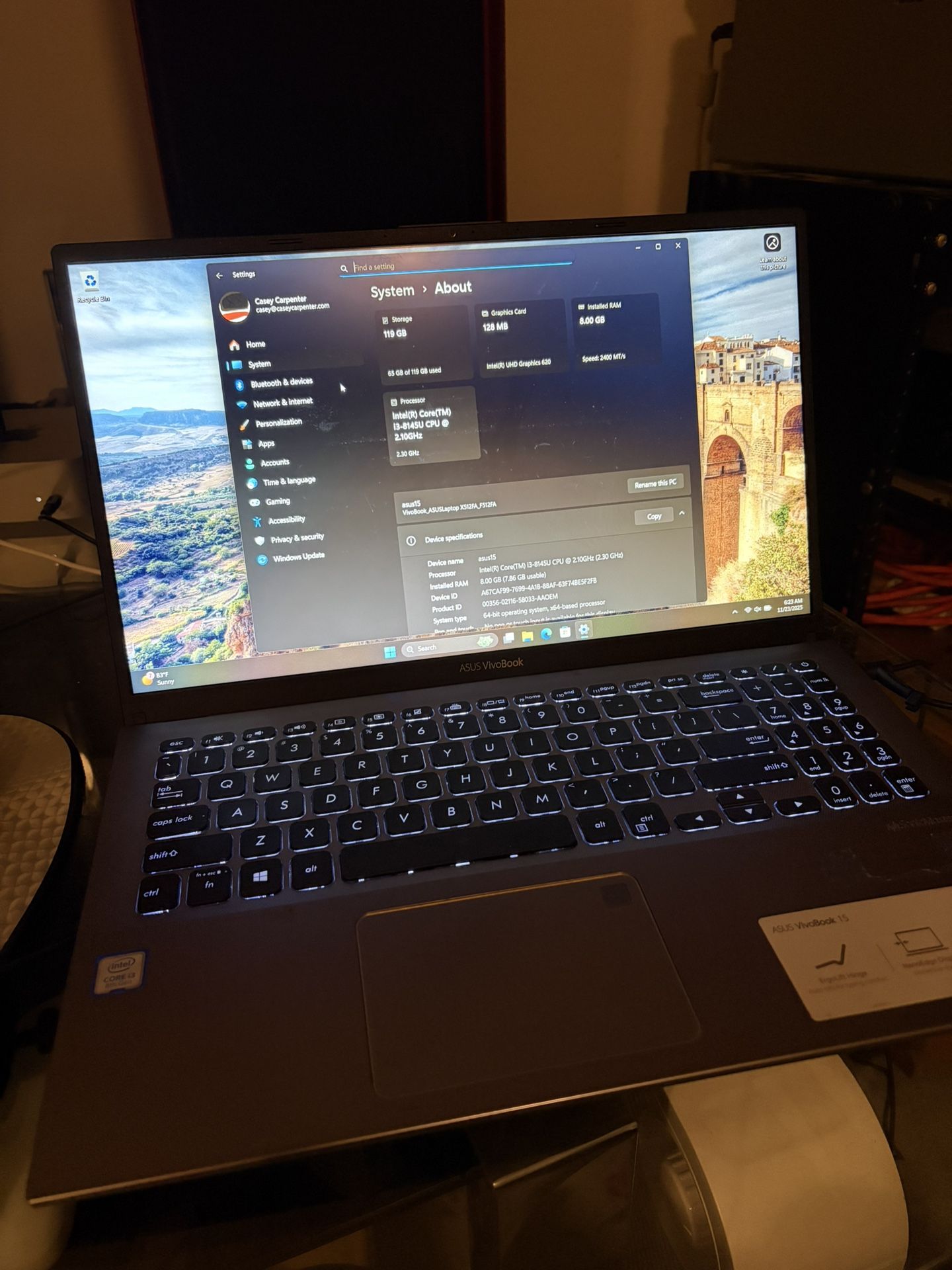 Asus Windows 11 Home Laptop Vivobook