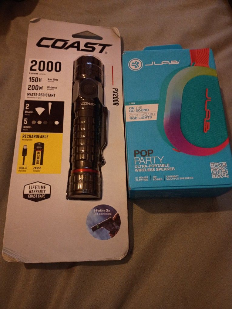 Bluetooth Speaker New And Coast Flash Light Brand