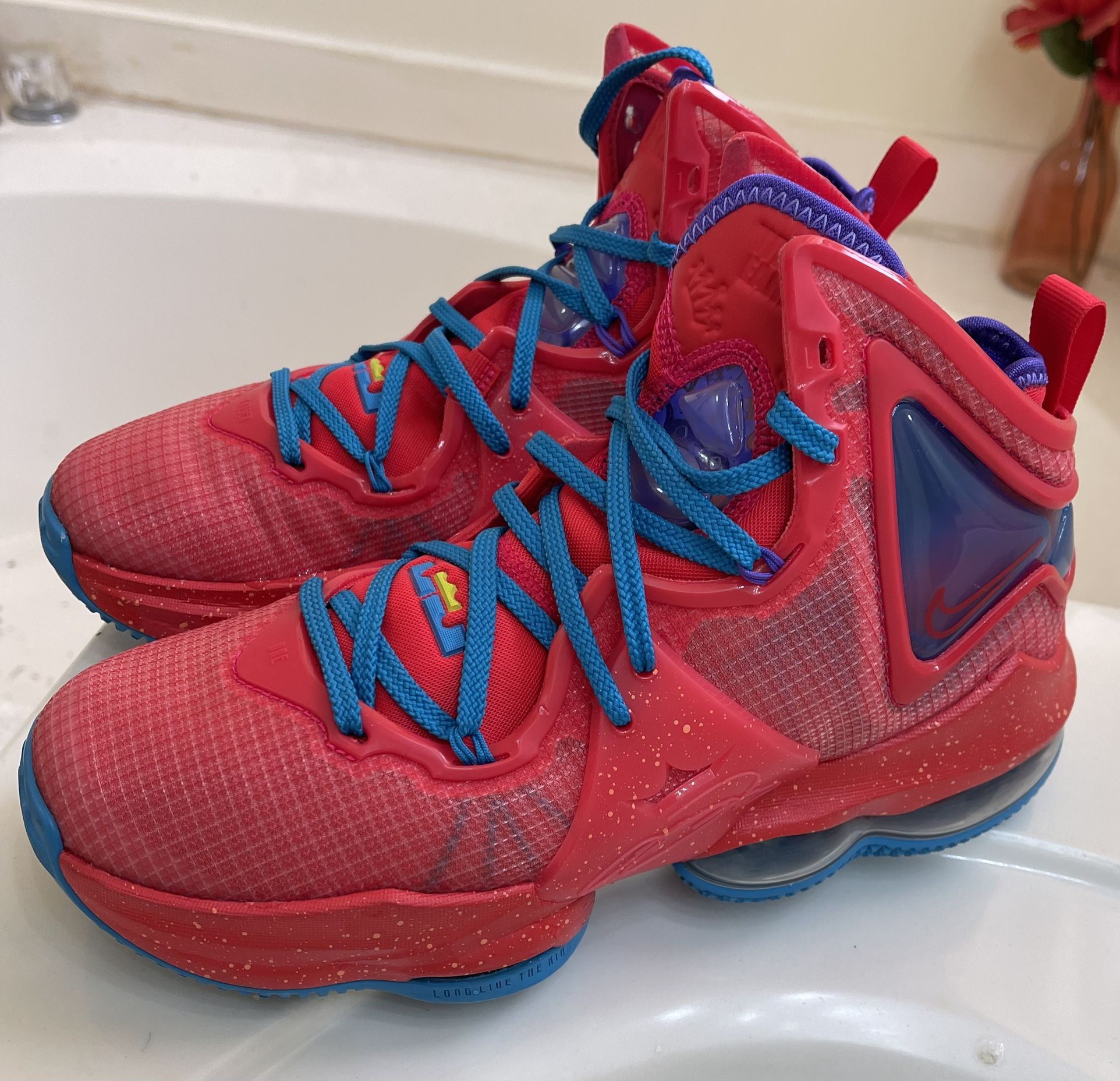 Nike LeBron 19 GS Kings Crown Sneakers W/COA Size 7y