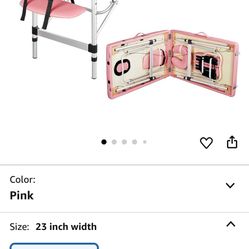 pink foldable massage table 