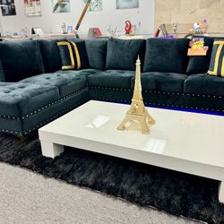 Furniture Liquidation Sale😱Stunning Black L Shape Sofa Sectional Available 50% Off Only $799