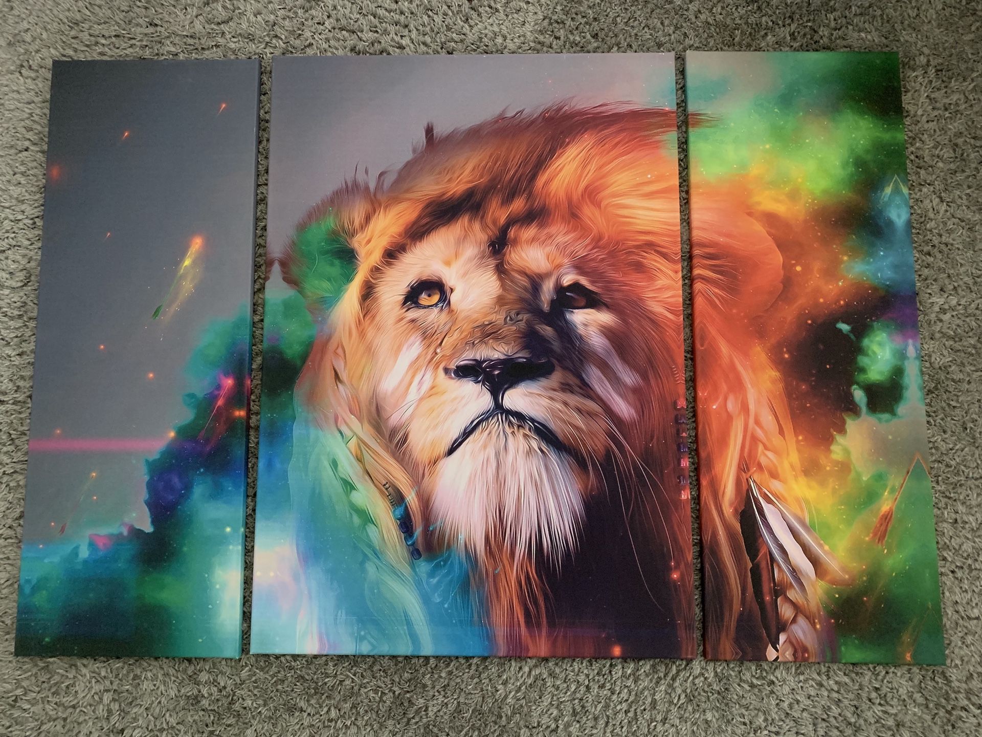 Lion canvas painting
