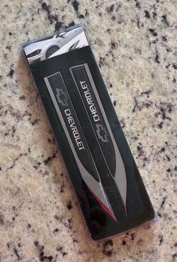 (2) Chevrolet Chevy Fender Badge Emblems Universal Fitment GM New