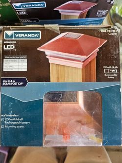 4x4 solar post lights copper