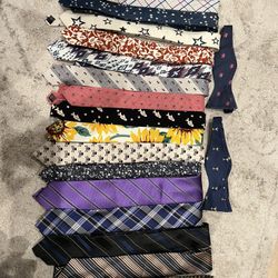 Assorted Bow ties And Neck Ties
