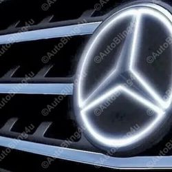 Illuminated LED Light Front Grille Mirror Star Emblem for Mercedes Benz

