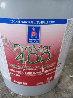 5 gallons Interior Eggshells gray paint