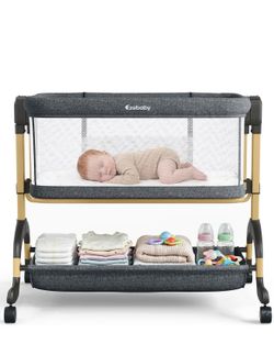 Ezebaby 3 in 1 Baby Bassinet Bedside Sleeper, Rocking Bassinet