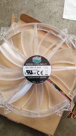 Cooler Master 200 30mm red led computer fan.