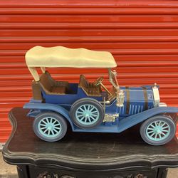 Vtg 1976 Jim Beam 1909 Blue Thomas Blue Flyer Car EMPTY Decanter Regal China VF