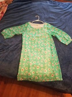 Green flower dress size M