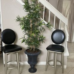 Living Room Furniture Set – 2 Couches + Loveseat + 2 Barstools – Great Condition  