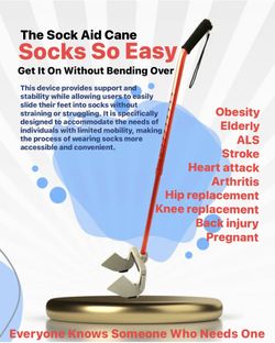 The Sock Aid Cane