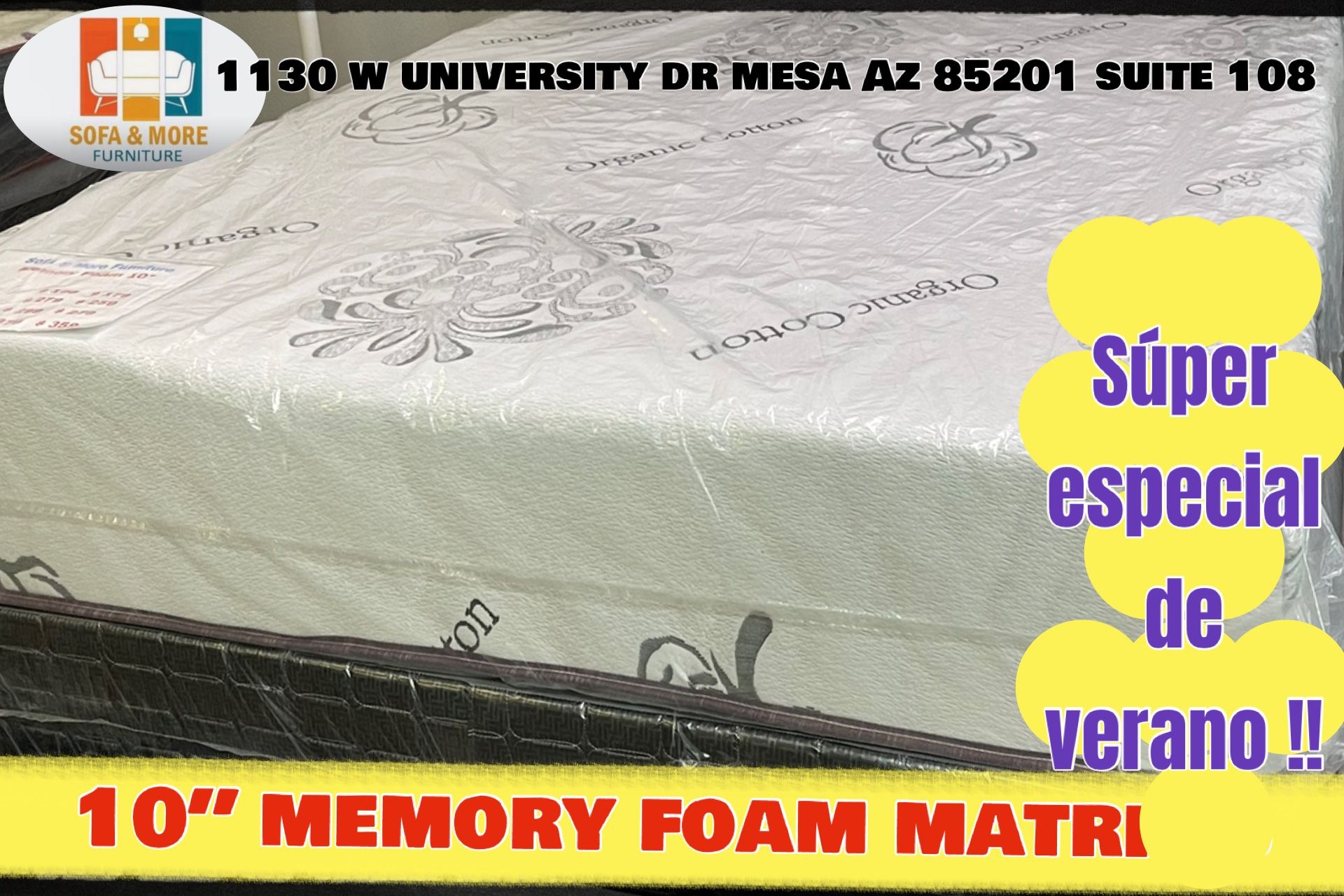 10” Memory Foam Set !! FREE DELIVERY Same Day !! Entregas Gratis