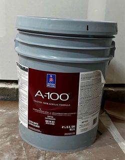 Exterior Paint. White. Satin. New 5 gallons