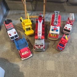 PAW Patrol Fire Truck & Toy Construction Vehicle Lot - 7 Pieces