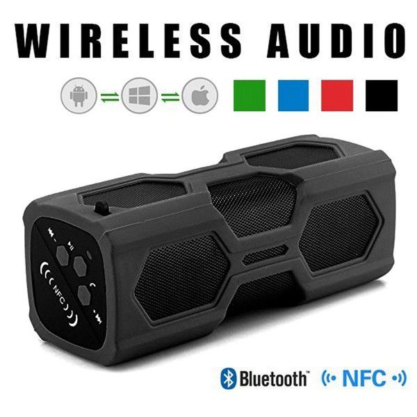 Portable Bluetooth 4.2 Wireless Speaker With Metal Hook Waterproof Power Bank Subwoofer Sound