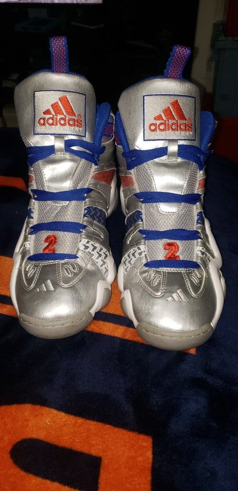 Adidas Crazy 8 All Star John Wall Sz 16 Silver Red Blue Kobe Shoes G98293