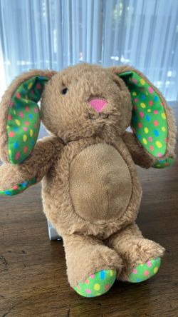 🐰 ADORABLE 10” Easter Bunny Plush - Polka Dot Accents