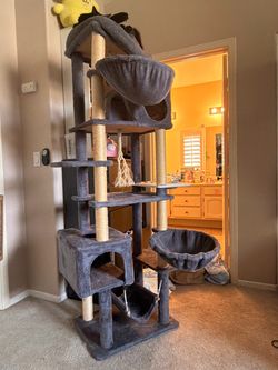 Tall grey Cat tree