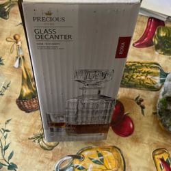 Glass Whiskey Bottle 