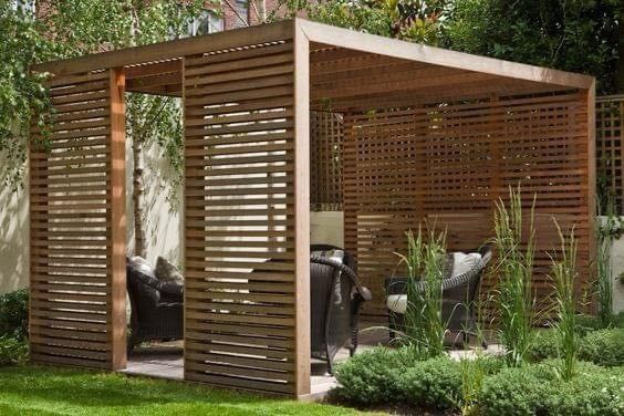 Beautiful privacy wall Frame Planter Box Garden Bed Outdoor Design cedar redwood AC pool equipment cover