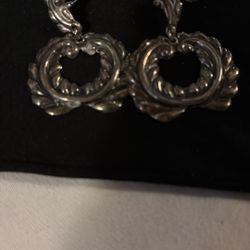 Gorgeous, Long Silver Earrings Pierced