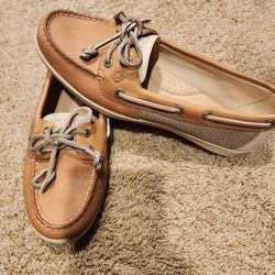 Women Leather Sperry Shoes 8.5 Excellent 