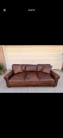 Restoration Hardware Genuine Leather Couch