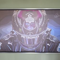 Lewis Hamilton F1 Canvas Painting.