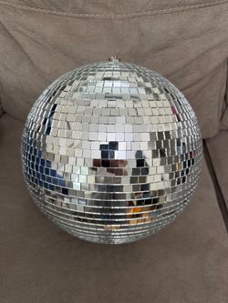 Large Silver Mirror Disco Ball