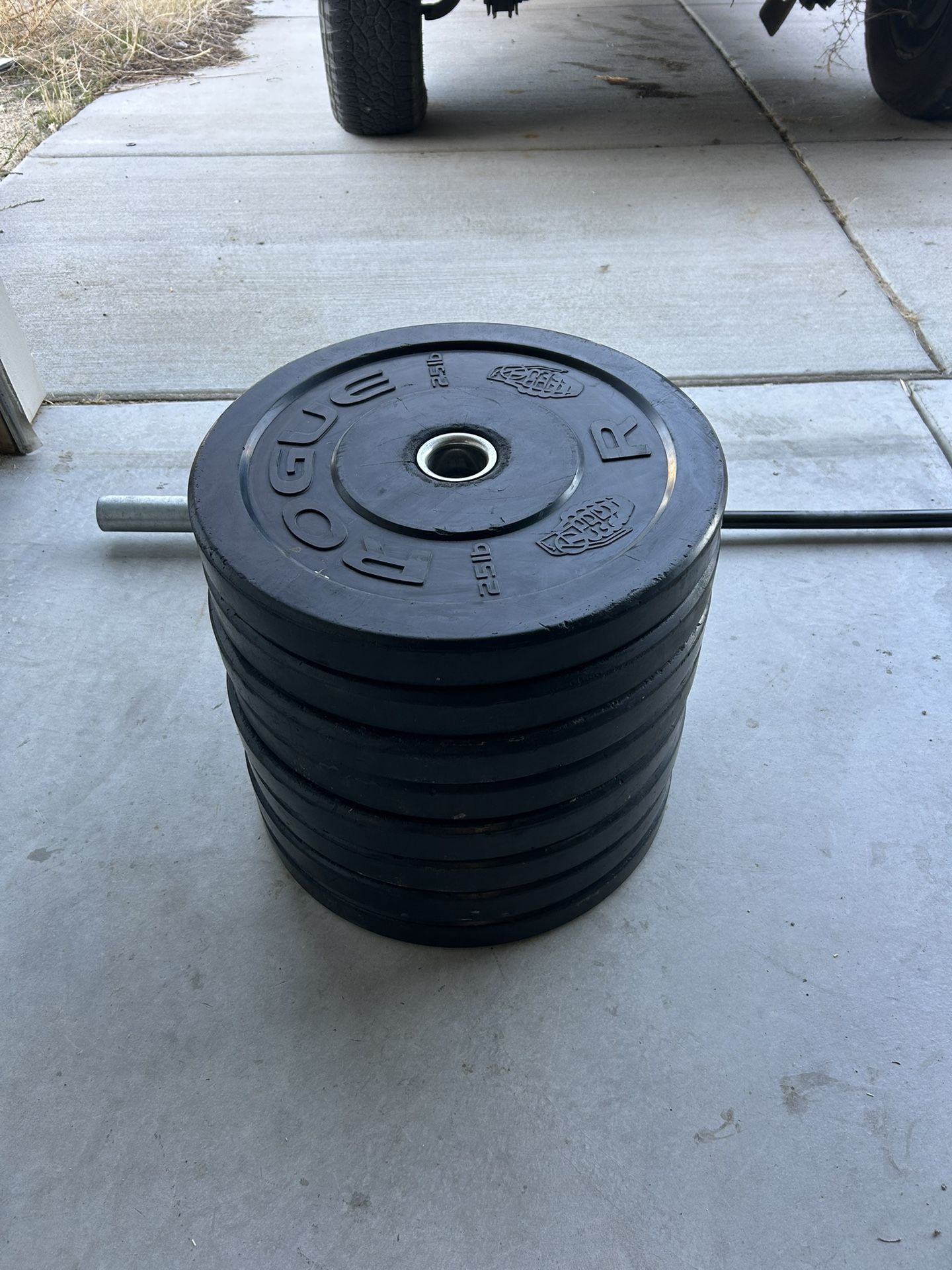 Rogue Bumper Plates And Barbell