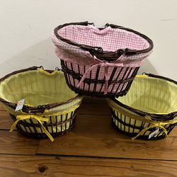 Wicker Basket for Storage with Handles