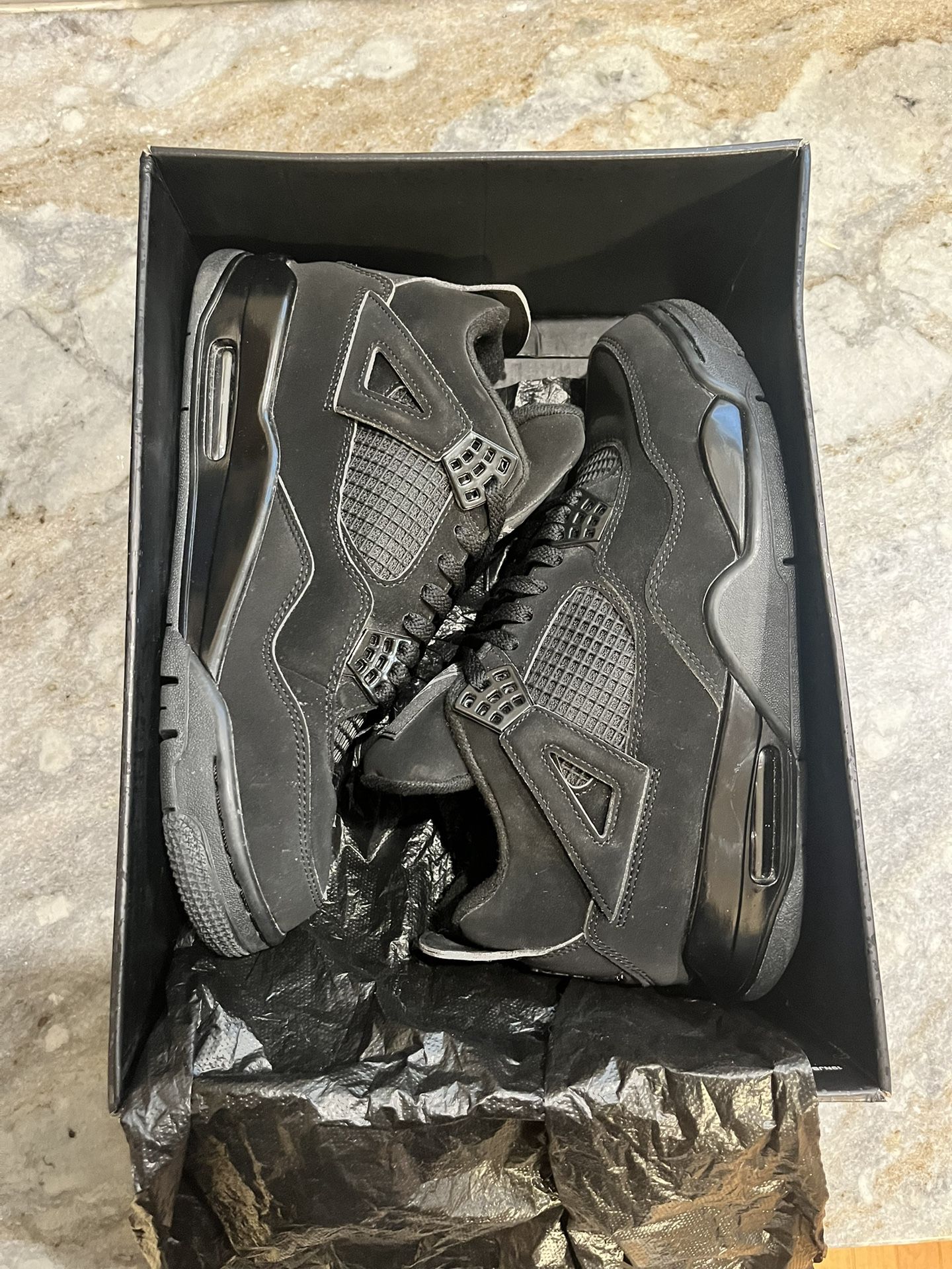Black Cat Jordan 4s Retro 10.5