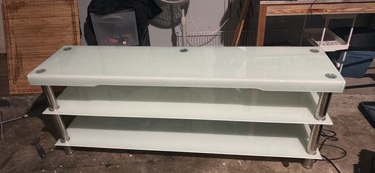 Very nice console table white glass