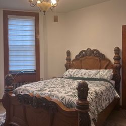 Bed Frame And Night Stand Set 