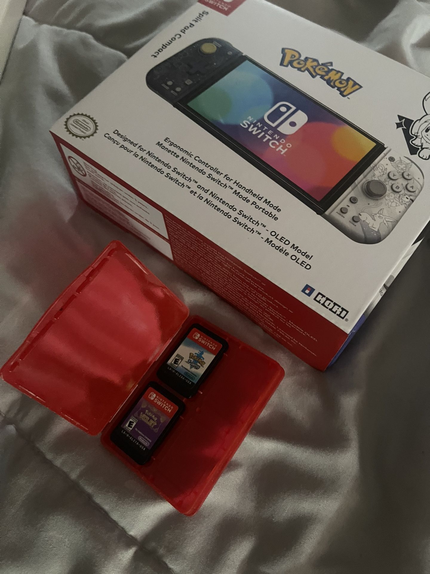 Brand New Pokemon Switch Controller Plus 2 Pokemon Games Barely Used. Sword And Violet