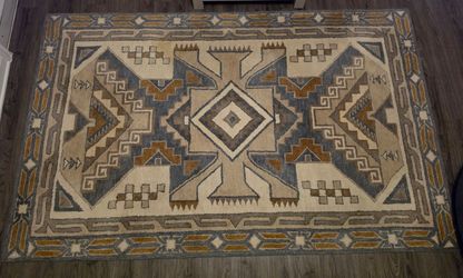 Rizzy Home 100% Wool Hand Made Rug 8'x5'