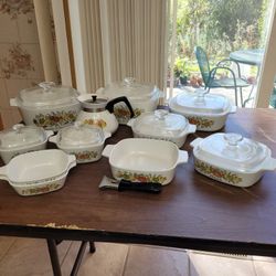 Entire Set Of Corning Ware "Spice Of Life" Baking Dishes