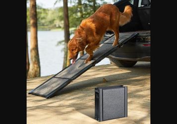 PetThem Dog Car Ramp 71" Extra-Wide Folding Ramp for Large Dogs, 250 lb Capacity